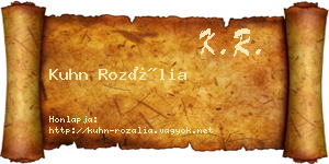 Kuhn Rozália névjegykártya