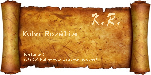 Kuhn Rozália névjegykártya